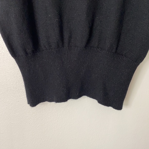 Vintage women’s black shoulder pad sequin top cinch waist medium sexy soft - Picture 3 of 4